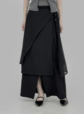 Tsol Unbalanced Wrap Skirt