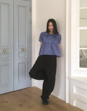 Harper Collar Puff Short Sleeve Blouse