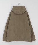 Taomi Fleece Corduroy Duffel Hood Half Coat