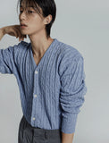 Cable knit cardigan