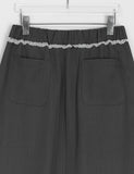 Coendy Banding Lace Pleated Skirt