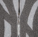 [Lining brushed] Curie New York Patch Damage Hood Zip-up