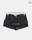 [Belt Set] Chiwell Micro Denim Shorts