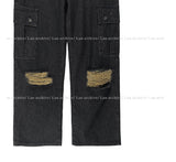 Stopper Damage Cargo Wide Denim Pants