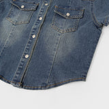 Summer Cool Short Sleeve Denim Slim Jacket