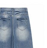 Binden Wash Damaged Wide Denim
