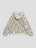 Chess Knit Hood Zip-up