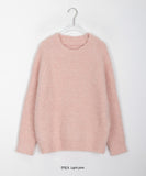 Temped boucle wool round knit