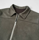 Suede Collar Crop Jacket