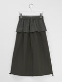 Niola Dot Nylon Layered Long Skirt
