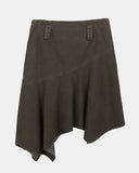 [Belt SET] Lore Washed Unbalance Midi Skirt
