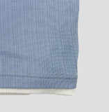 Harnel Layered Ribbed Henley Neck Short Sleeve T-shirt