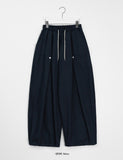 [unisex] Temon banding string rivet cut balloon cotton pants