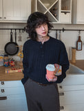 Rubin Cable Henley Neck Knit