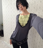 DEEP V-LACE LONGSLEEVE