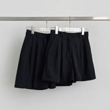 Winter Shorts Corduroy Fleece Brushed Pin Tuck Banding Short Pants