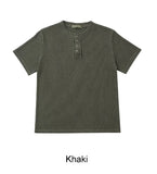 Lennon Pigment Henley Neck Short Sleeve Tee