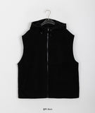 [unisex] Moel hood fleece zip-up vest