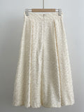 Sotime Tassel Jacquard Flared Skirt