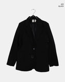 [Belt SET] Vichy Lapel Collar Overfit Blazer Jacket