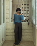 Loader Pintuck Stripe Wide Slacks