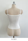 Sisle knit sleeveless wrinkle shirt set