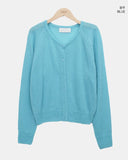 Luann Basic Wool Mohair Round Knit Cardigan