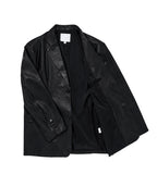Raw Classic Leather Blazer Jacket