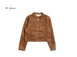 Coen Suede China Crop Fur Jacket