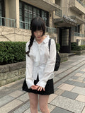 Oke Stripe Tie Shirt Blouse
