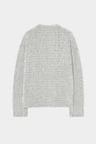 SIDE BUTTON BOUCLE KNIT