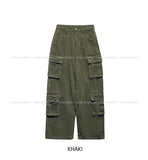 Torti cut stitch denim cargo pants