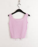 Meritz Ribbon String Hole Shirring Sleeveless