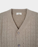 Lander cable V-neck cardigan