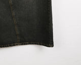 Ito Sand Washing Wide Maxi Denim Skirt