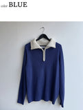 Something Color Scheme Half Zip Up Kara Knit