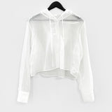 Moulan cropped hooded shirt