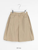 Deduce Snap Button Balloon Bermuda Pants