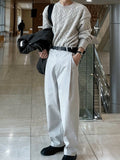 Side pintuck cotton pants