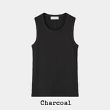 Pain Cut Ribbed Muscle Fit Sleeveless Top