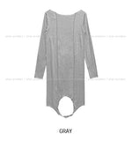 Ut cut layered two-way long sleeve