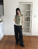 Corrit Keyring Nylon Layered Nylon Two-Way Banding Wide Long Pants