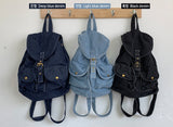 Kela Denim Pocket Buckle Backpack