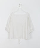 Nanako Summer Ribbon Puff Short Sleeve Bolero Knit Cardigan