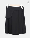 Stan Pleats Belt Midi Skirt Set