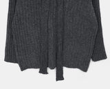 [Belt + Knit SET] Liha Open Collar Waistband Two-Way V-Neck Long Knit