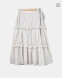 Hachu Tiered Midi Skirt