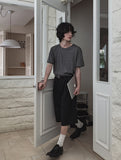 [LANARCH] Stripe U-Neck Short Sleeve T-Shirt