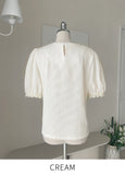 Lotte Pearl Puff Tweed T-Blouse