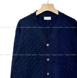 Louis cable V-neck cardigan